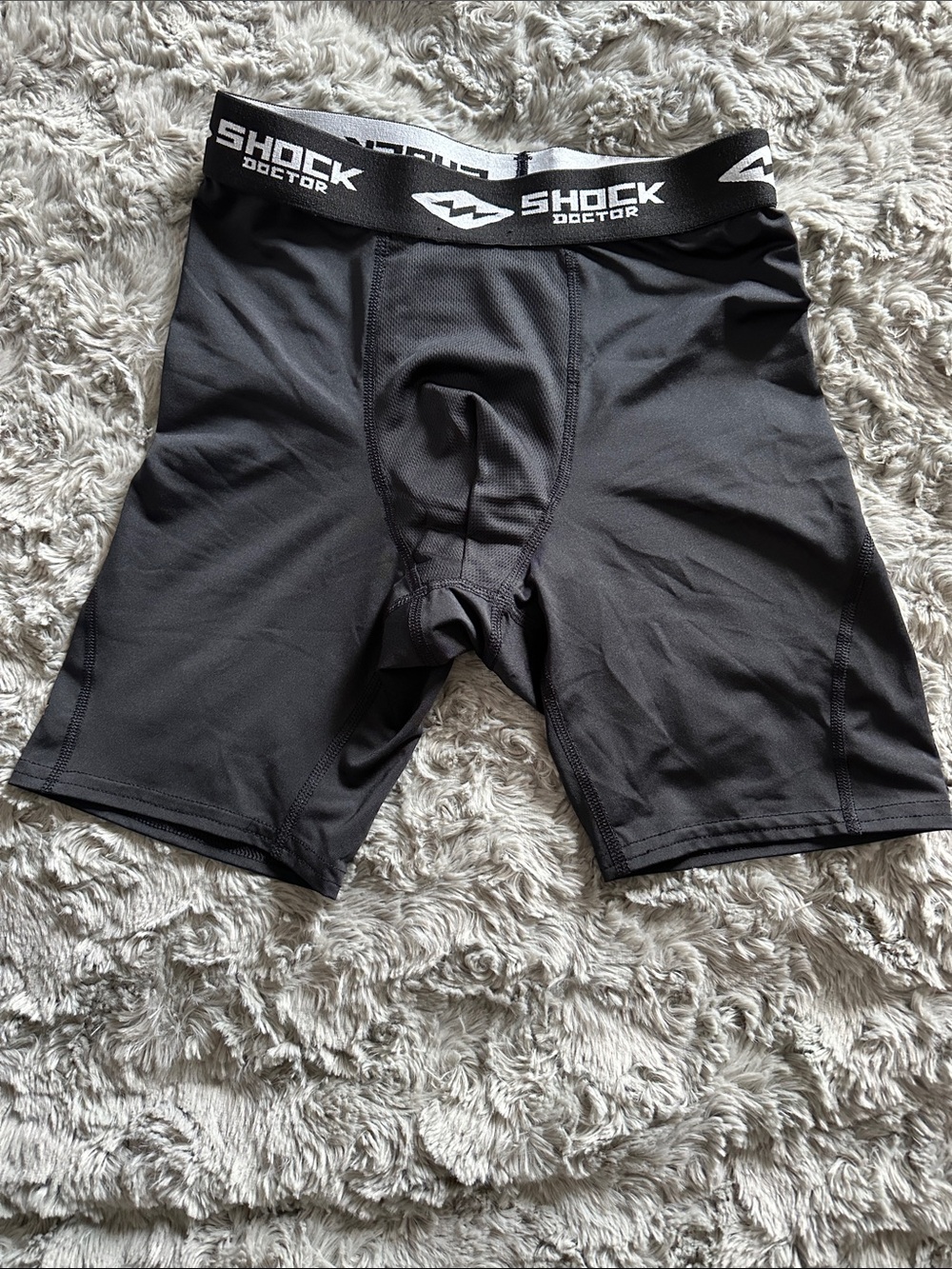 Shock Doctor Boys Black Athletic Compression Shorts